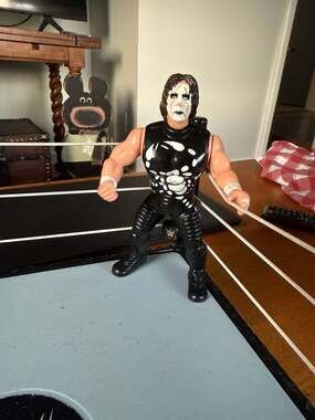 Vintage Toy Biz 1999 WCW Crow Sting Action Figure with Sting-Attack Action